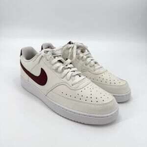 *FLAW Nike Mens Court Vision Next Nature White Black Low Top Sneaker Shoes US 11